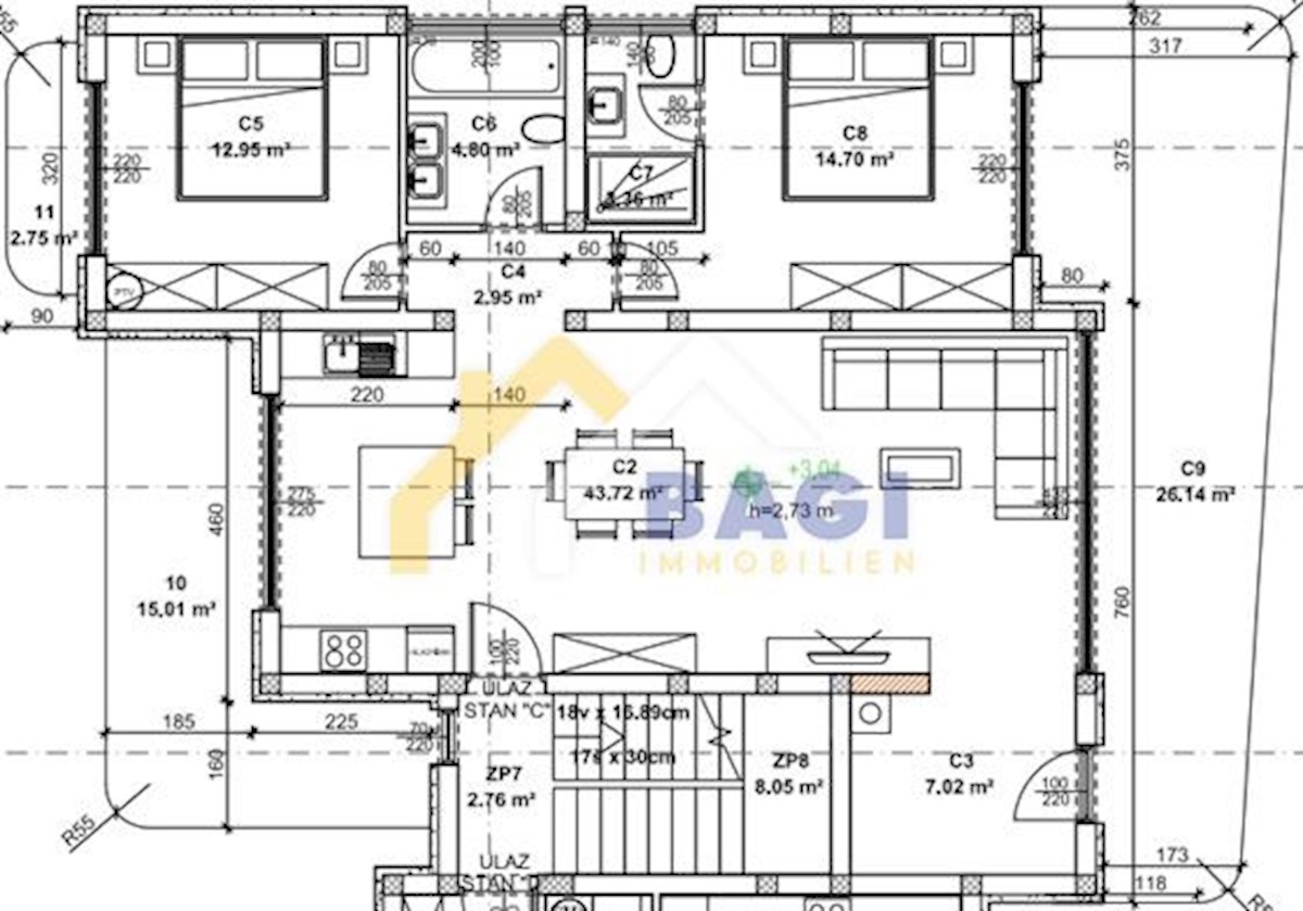 Apartmaj Rovinj, 133,40m2