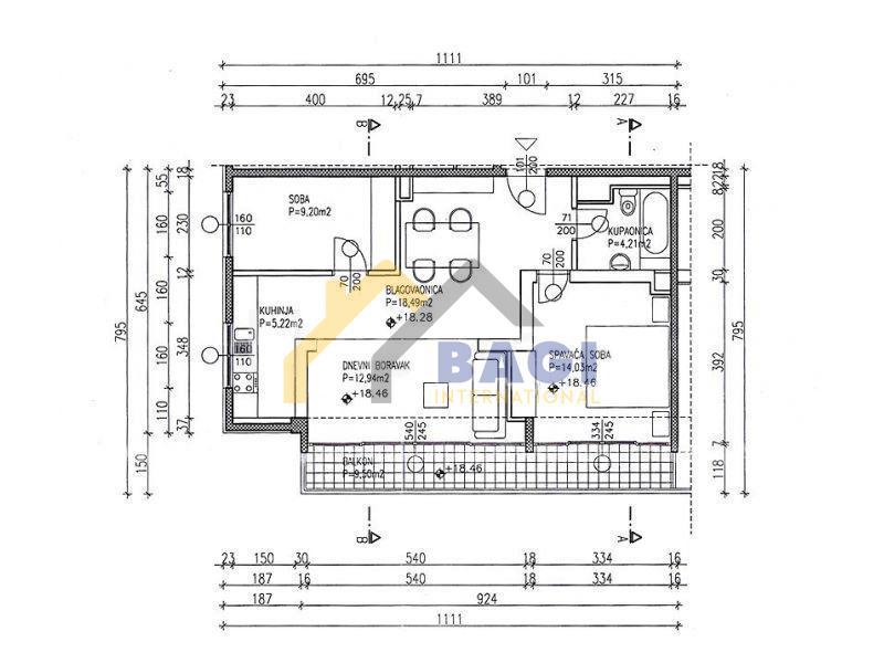 Apartmaj Cvjetno naselje, Trnje, 72m2