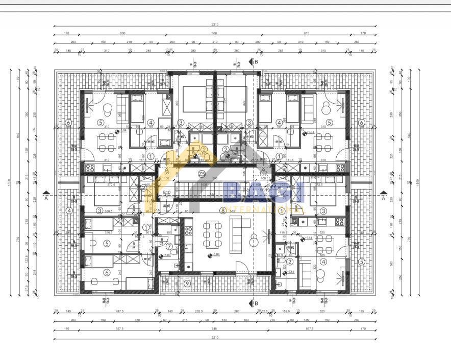 PULA ŠIKIĆI DVOSOBNO STANOVANJE B6-57,96m2-PARKIRNO MESTO