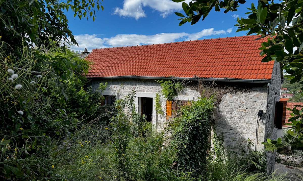 Kamnita hiša z vrtom in zemljiščem Dol, otok Hvar