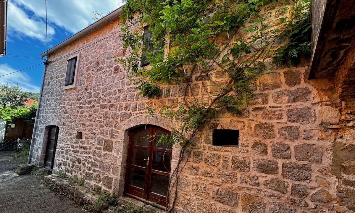 Kamnita hiša z vrtom in zemljiščem Dol, otok Hvar