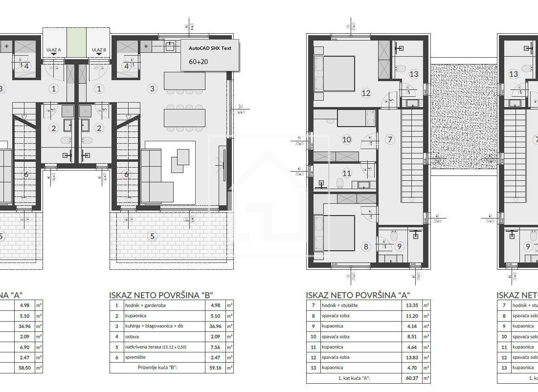 Hiša MEDULIN , HIŠA , PRODAJA , NOV PROJEKT V IZGRADNJI , CENA ZA ROH BAU FAZO