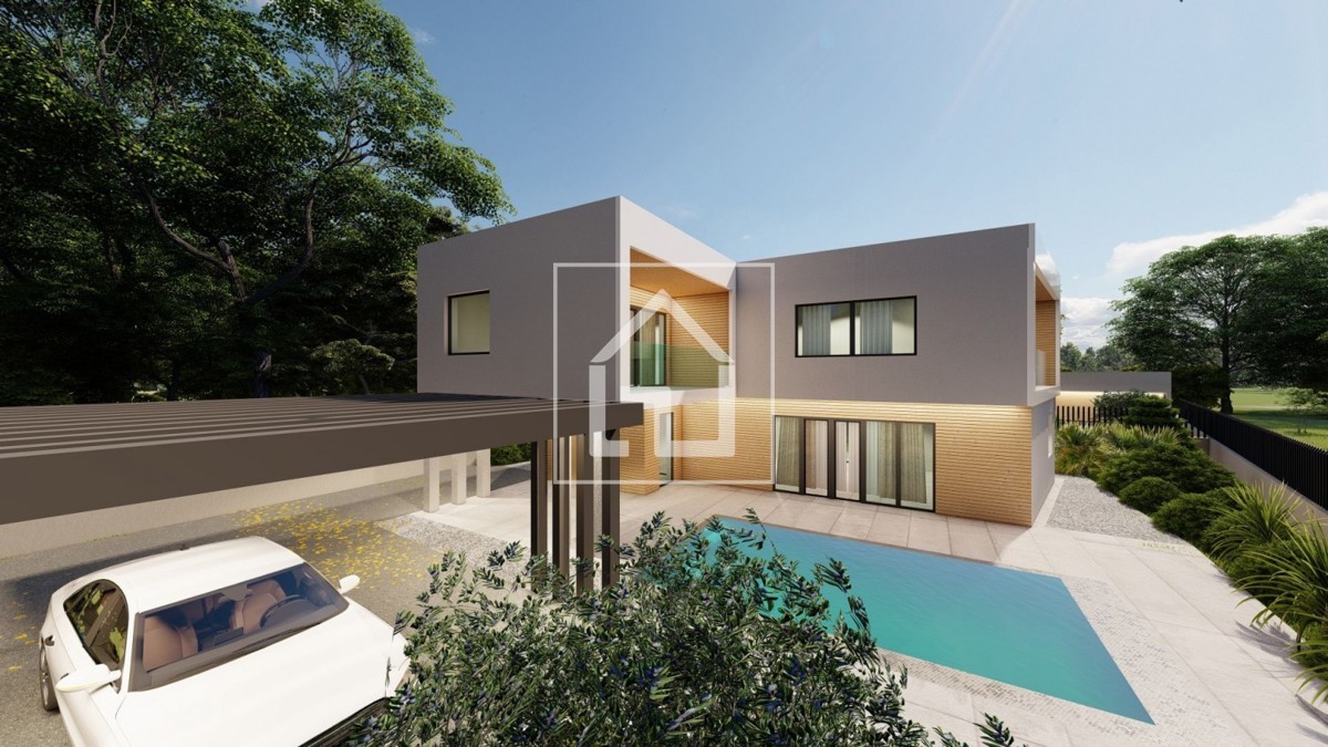 Hiša Pomer, hiša z bazenom, pogled na morje.Ili samo parcela sa plaćenim komunalijama i priključcima