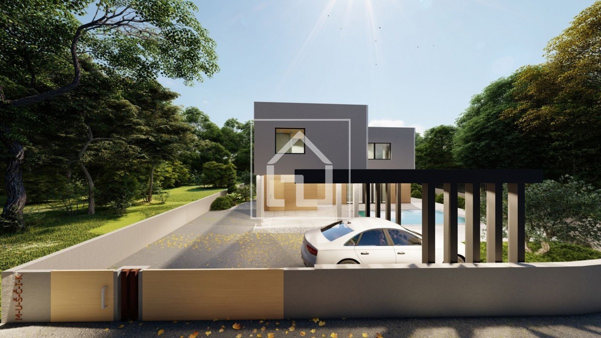 Hiša Pomer, hiša z bazenom, pogled na morje.Ili samo parcela sa plaćenim komunalijama i priključcima