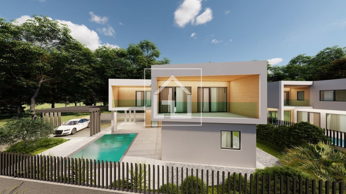 Hiša Pomer, hiša z bazenom, pogled na morje.Ili samo parcela sa plaćenim komunalijama i priključcima