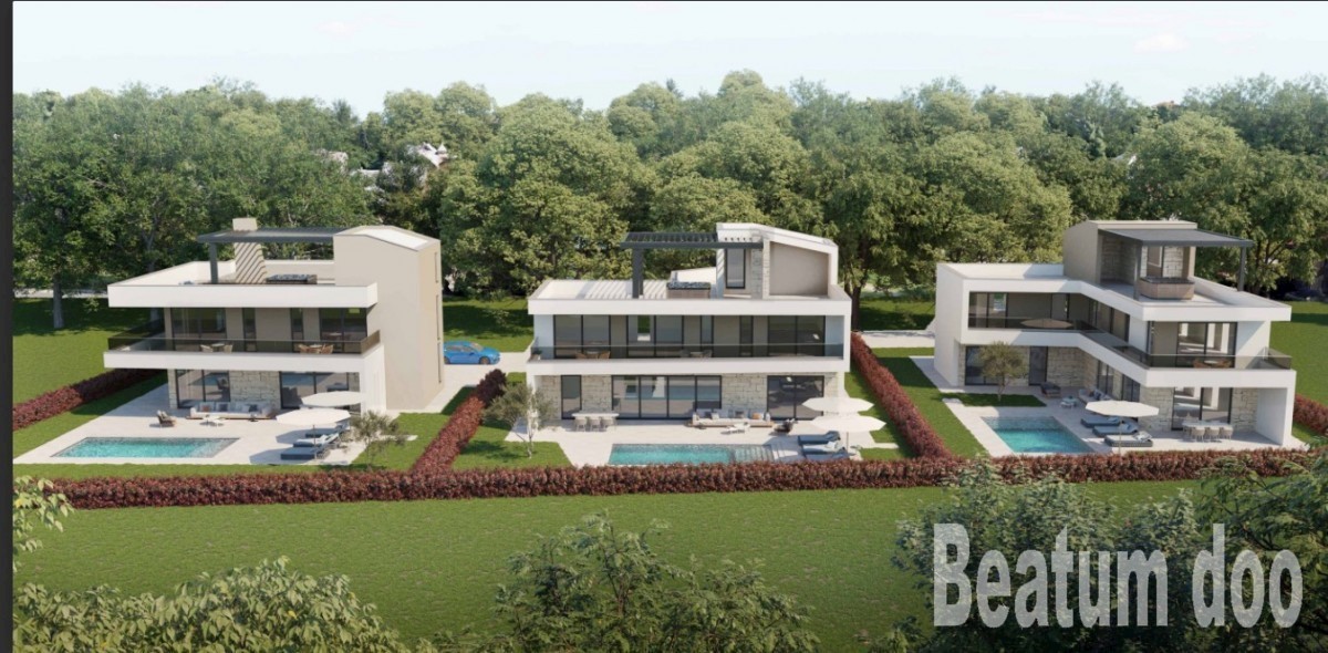 Čudovita vila v bližini Poreča, pogled na morje
