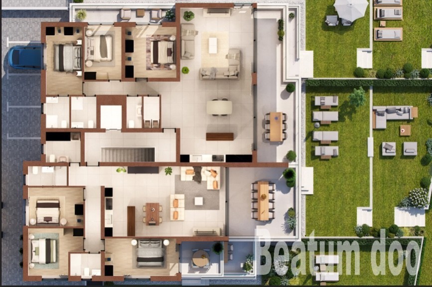 Apartma v prvem nadstropju, s pogledom na morje, Novigrad