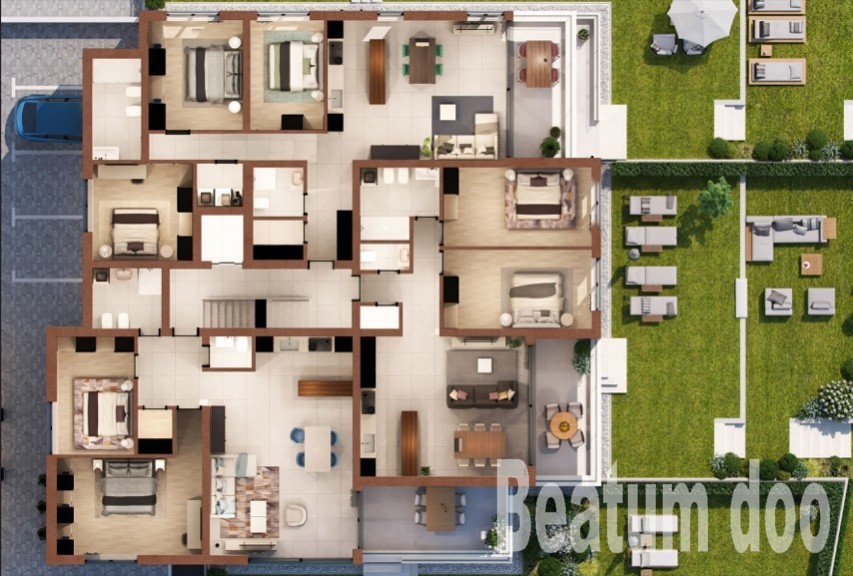 Apartma v prvem nadstropju, s pogledom na morje, Novigrad