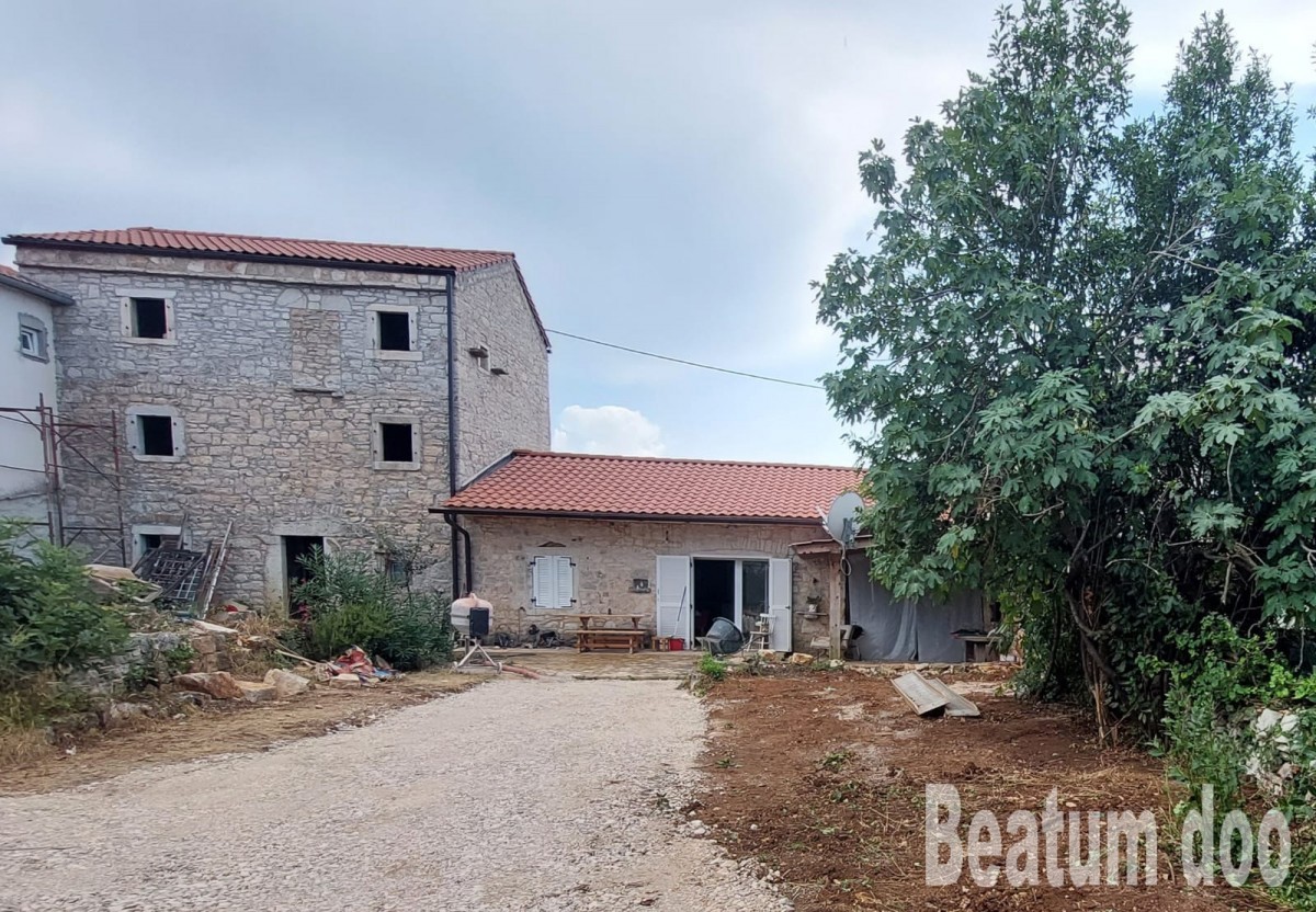 Dve hiši skupaj z večjim vrtom v centru Višnjana
