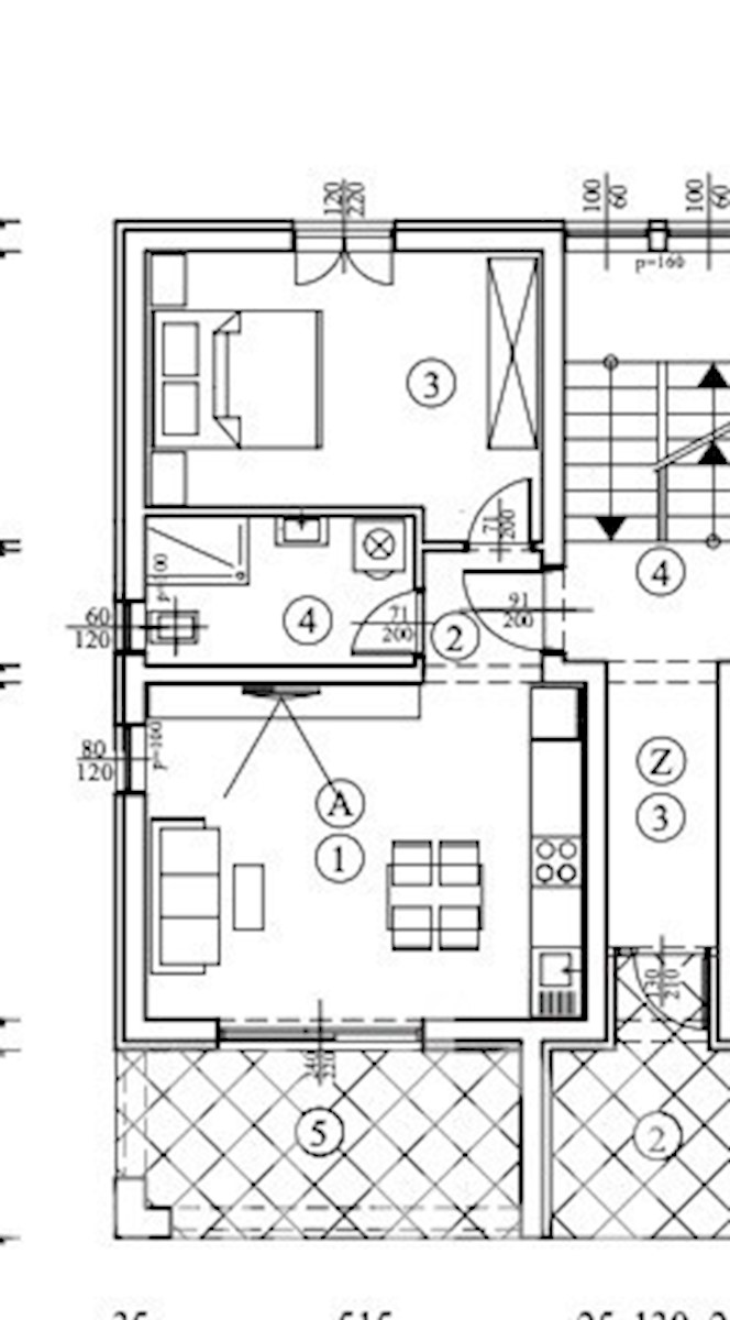 Apartma A. v pritličju z vrtom, novogradnja, blizu Poreča