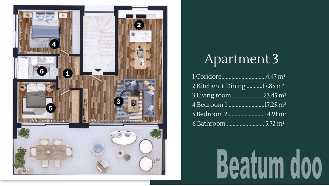 Apartma v prvem nadstropju, v luksuznem kompleksu, Umag