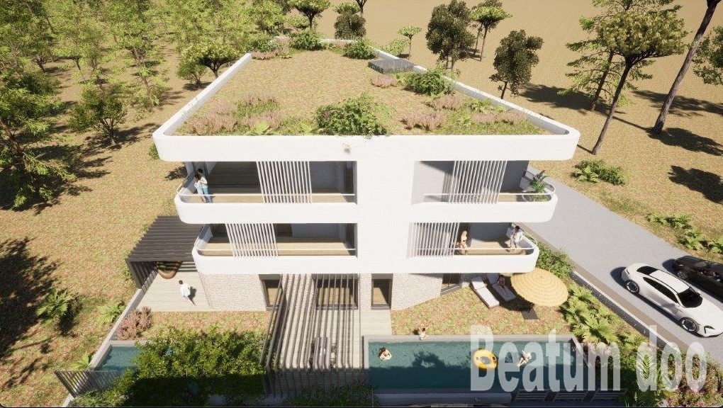 Gradbeno zemljišče s projektom gradnje 6 stanovanjskih enot in bazena, Umag