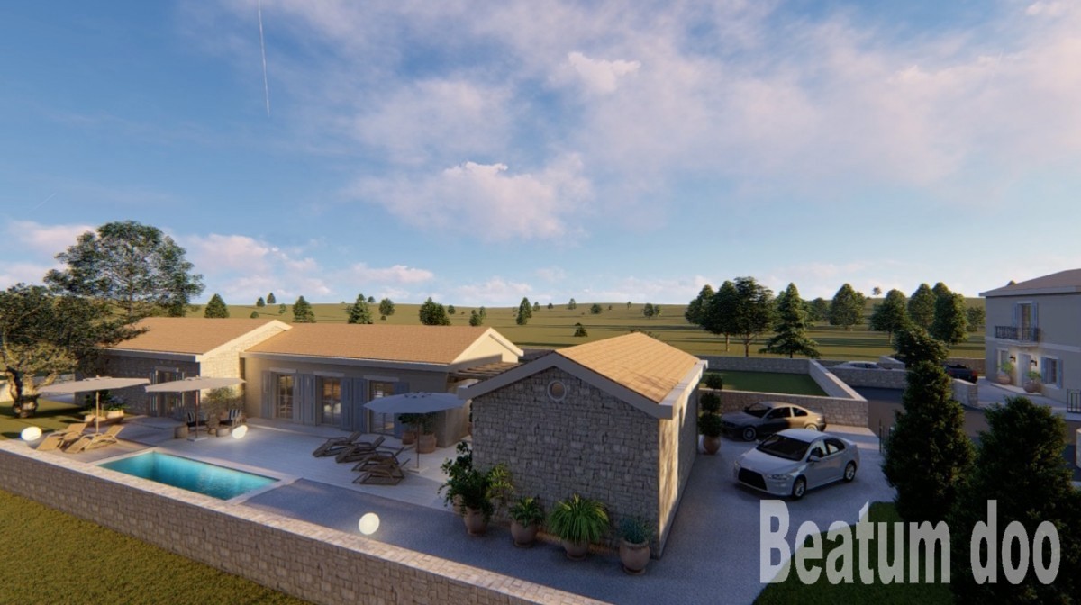 Vila z bazenom, popolnoma opremljena, 600 m od morja
