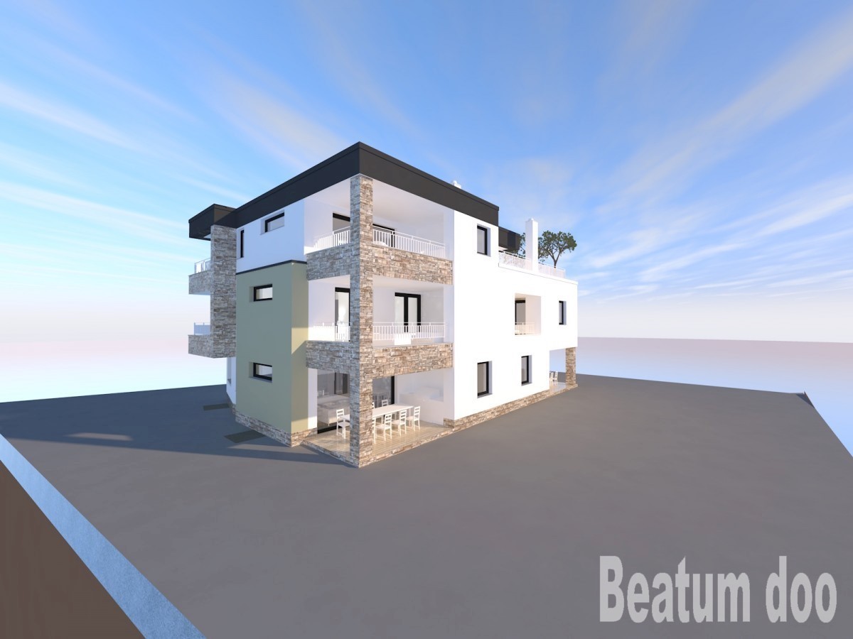 Dvoetažni apartma v gradnji, v okolici Novigrada s pogledom na morje