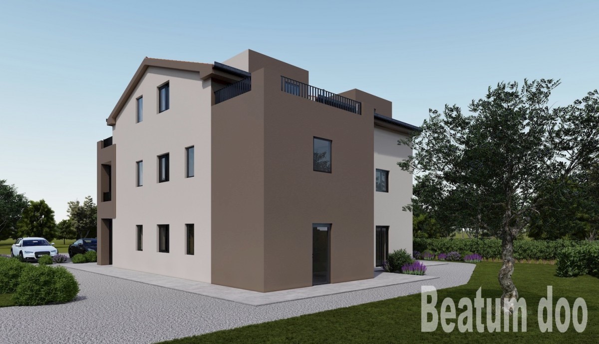 Apartma D v prvem nadstropju, novogradnja, v bližini Poreča