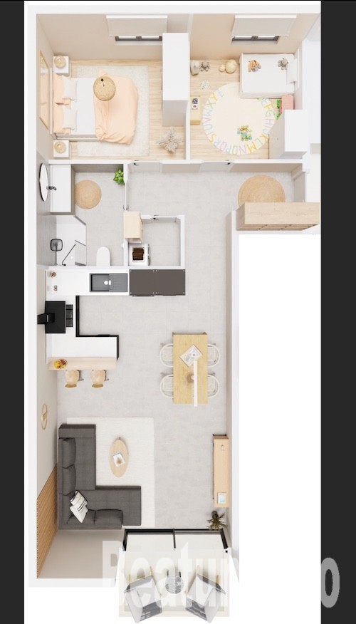 Vabriga, apartma B1 v prvem nadstropju v stavbi V2, Nova stavba