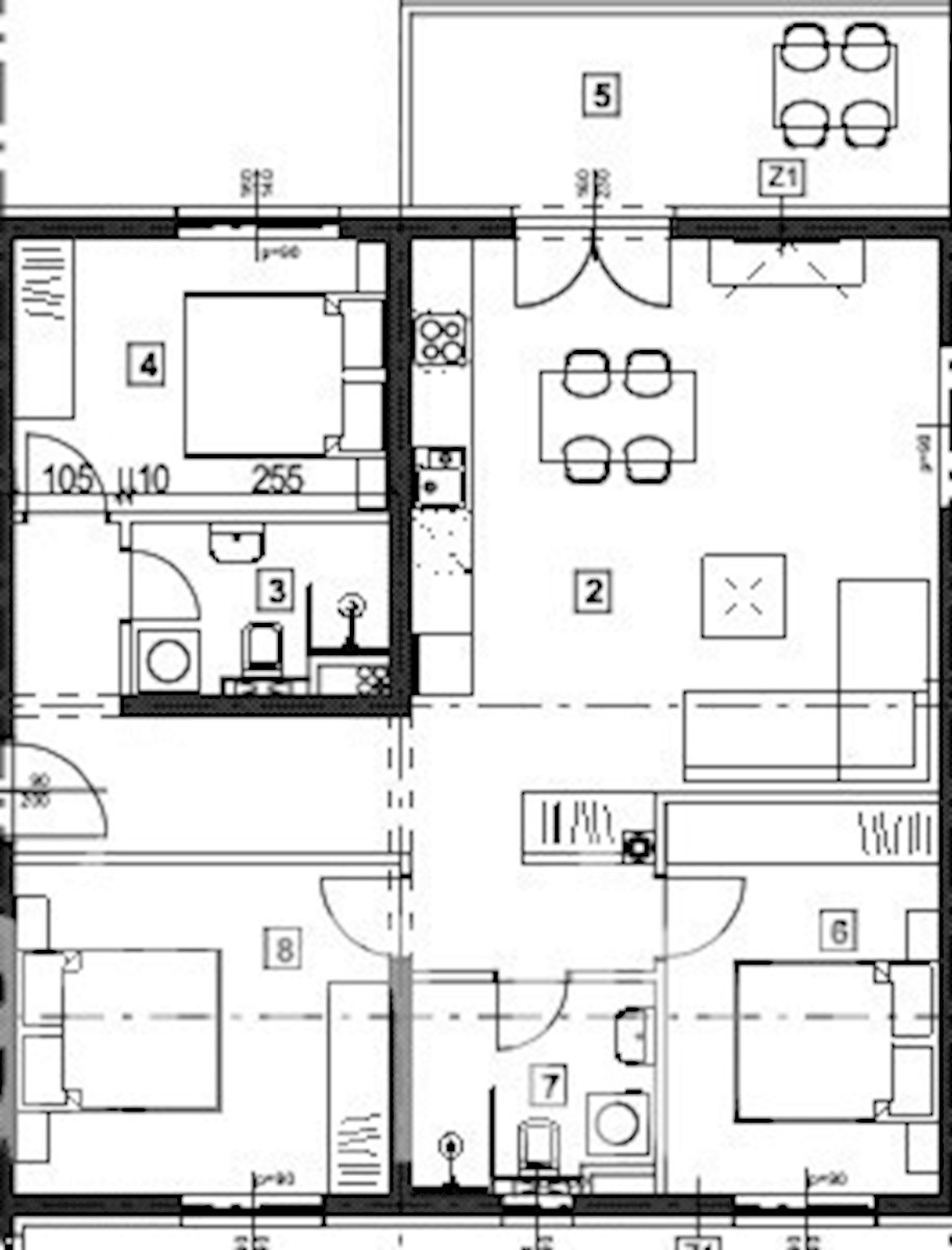 Apartma A1 v prvem nadstropju, novogradnja