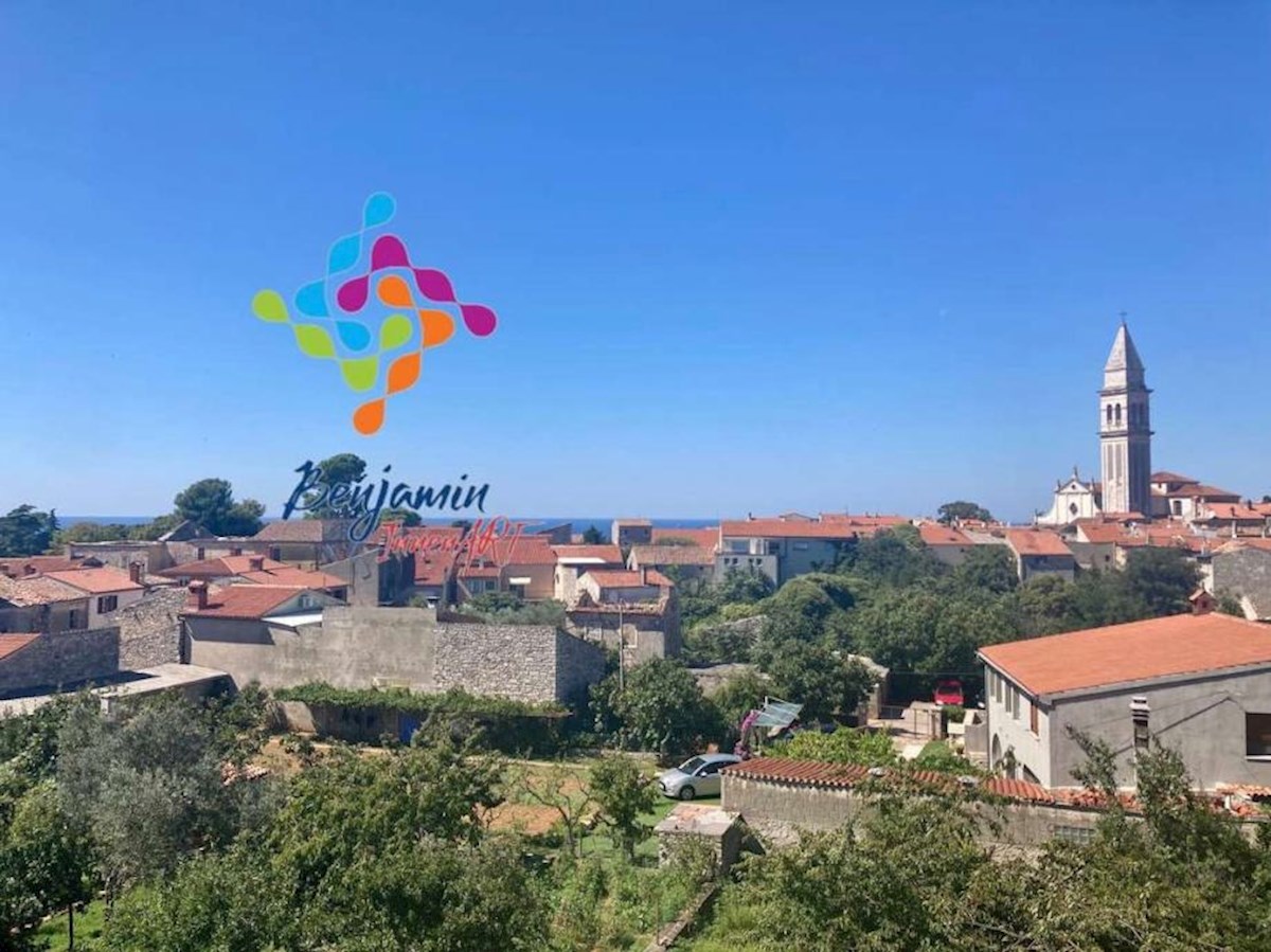 VODNJAN - Kamnita hiša s pogledom na morje