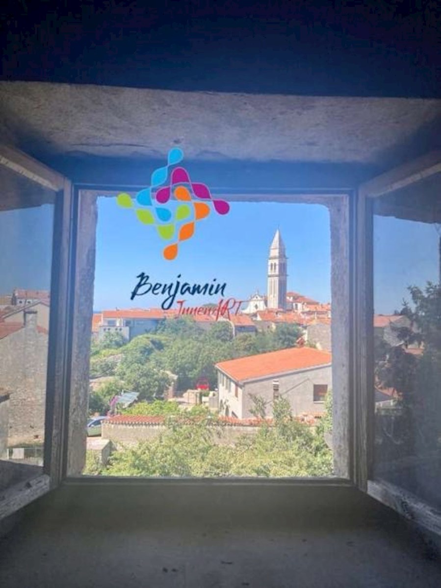 VODNJAN - Kamnita hiša s pogledom na morje