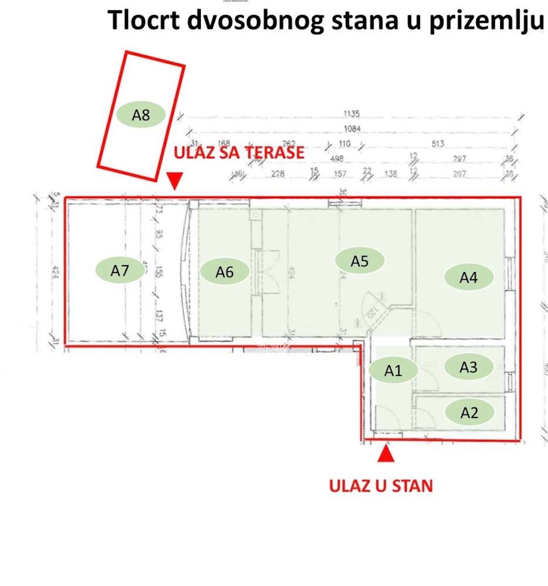 PULA - Štirisobno stanovanje v pritličju na odlični lokaciji