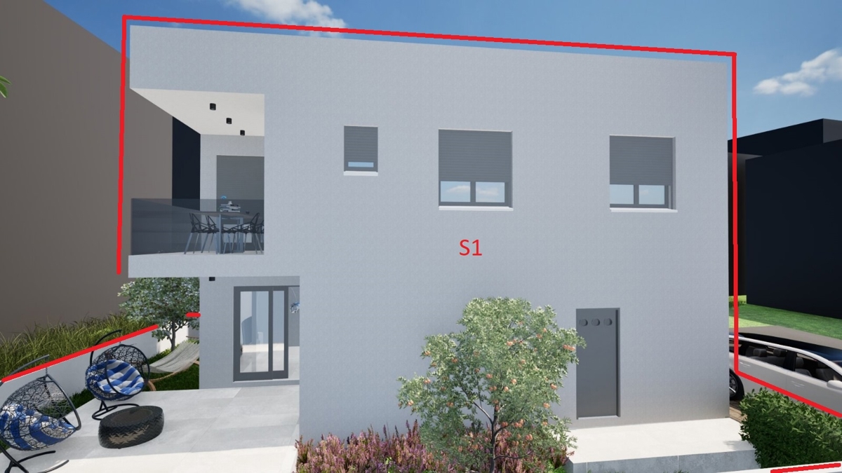 Novogradnja, dvoetažno stanovanje, vrt, Vodice, 332.124 €