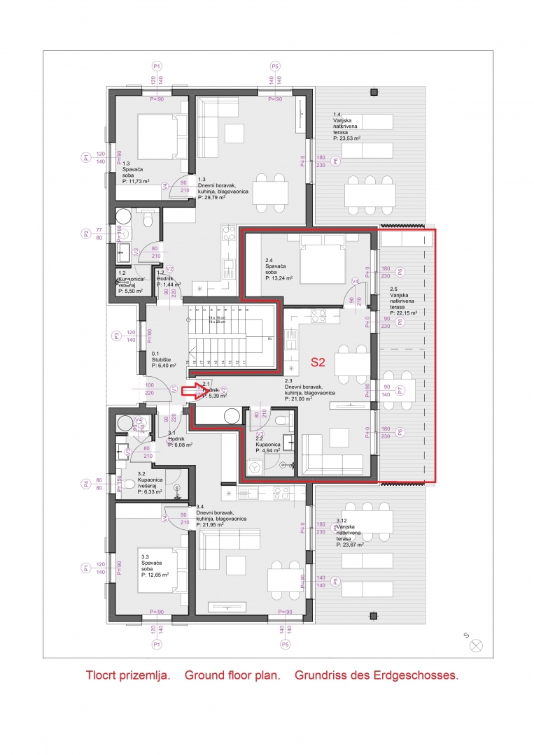 Pritličje, apartma z vrtom, Vodice