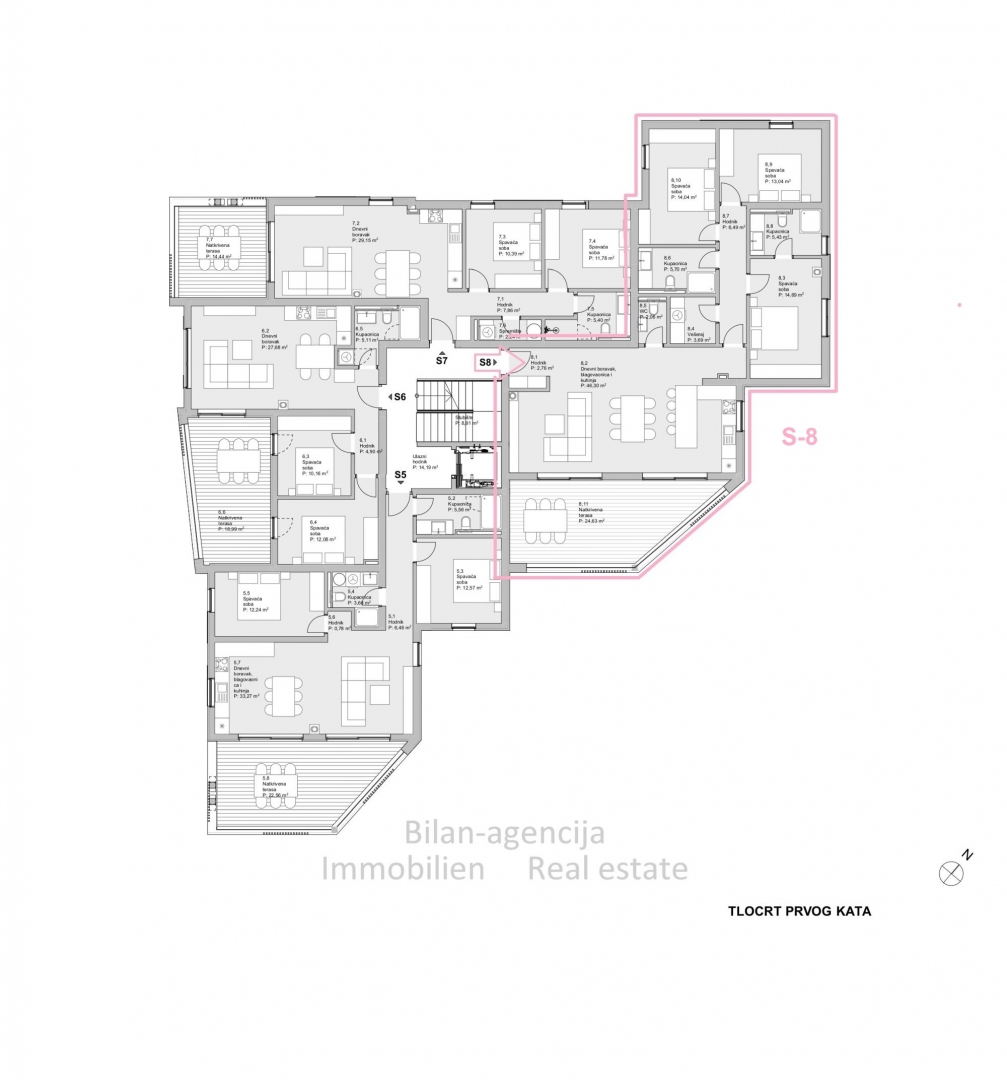 Apartma/Stanovanje Vodice, 138,83m2