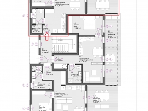 Apartma v pritličju, z vrtom, novogradnja, 223.617€ 