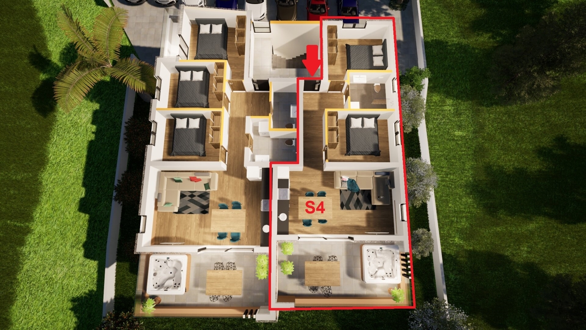 Stanovanje, 69.40m2, Vodice, 350 m od kvadrata, 280000 €