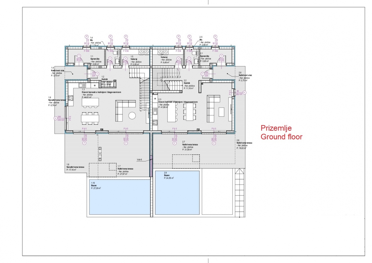 Gradbeno zemljišče s projektom za dvojček