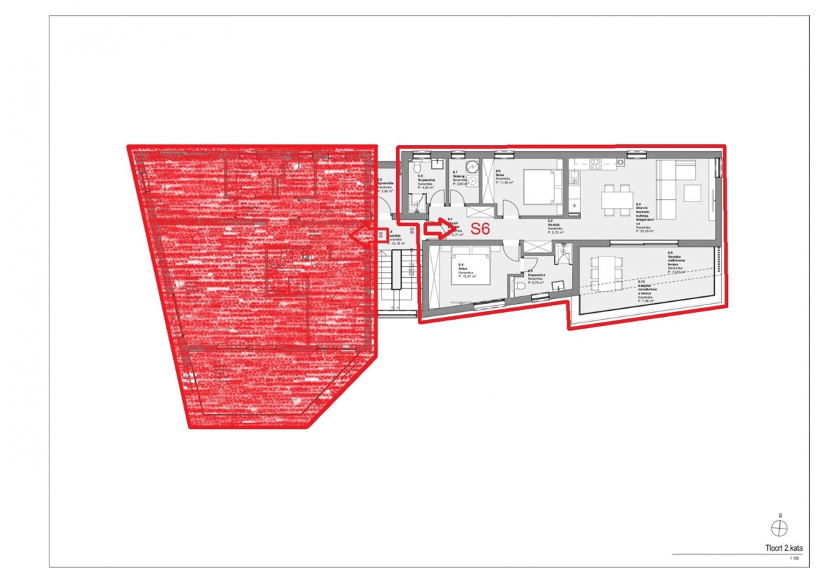 Apartma/Stanovanje Vodice, 100,97m2
