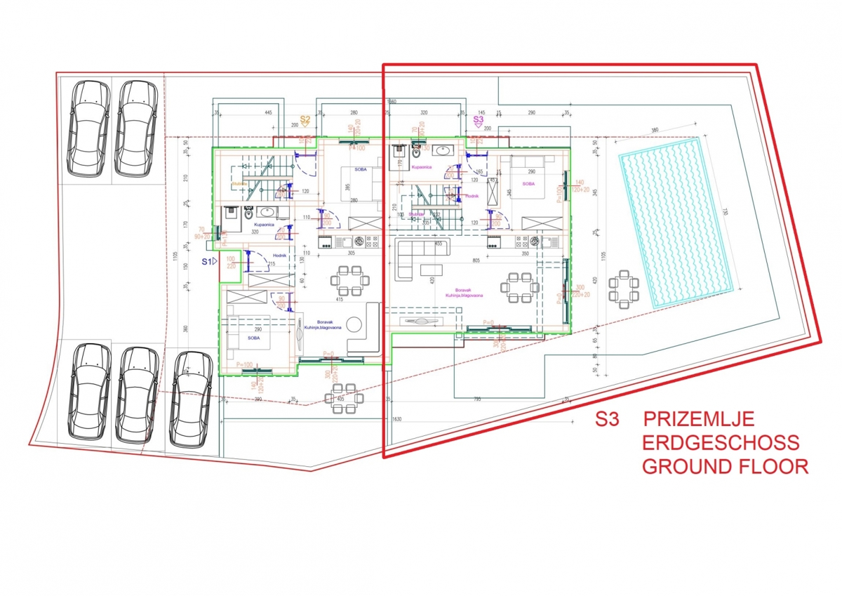 Apartma/Stanovanje Vodice, 121,42m2