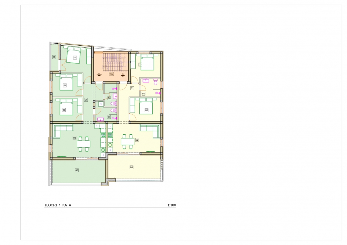 Vodice, prodaja apartma, le 350 m od morja, 91,73 m2.