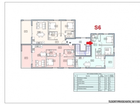 Srima, Vodice, stanovanje v prvem nadstropju, novogradnja