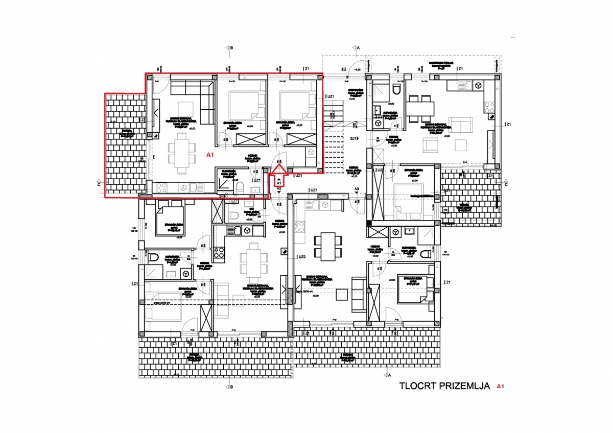 Vodice, stanovanje z vrtom, novogradnja