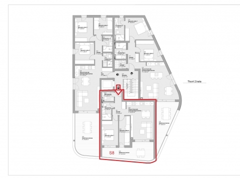  Vodice, drugo nadstropje, dvigalo, druga vrsta do morja