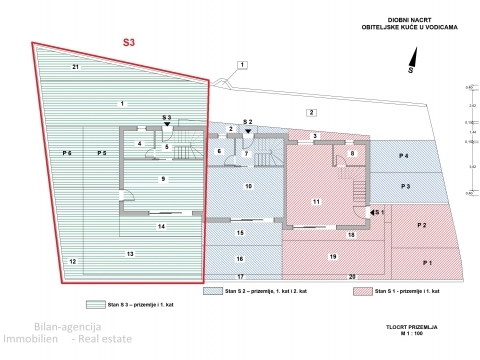 Dvoetažno stanovanje z vrtom, Vodice