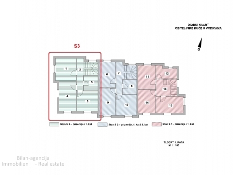 Dvoetažno stanovanje z vrtom, Vodice