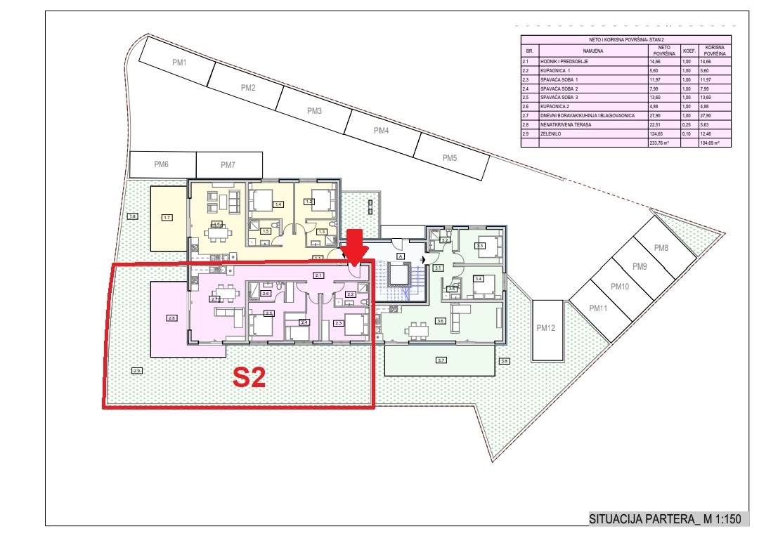 Novogradnja, stanovanje v pritličju, Vodice