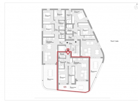Apartma,druga vrsta do morja Vodice,novogradnja, 79 m2