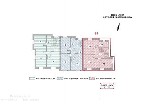 Stanovanje s strešno teraso, le 220 m od plaže, Vodice