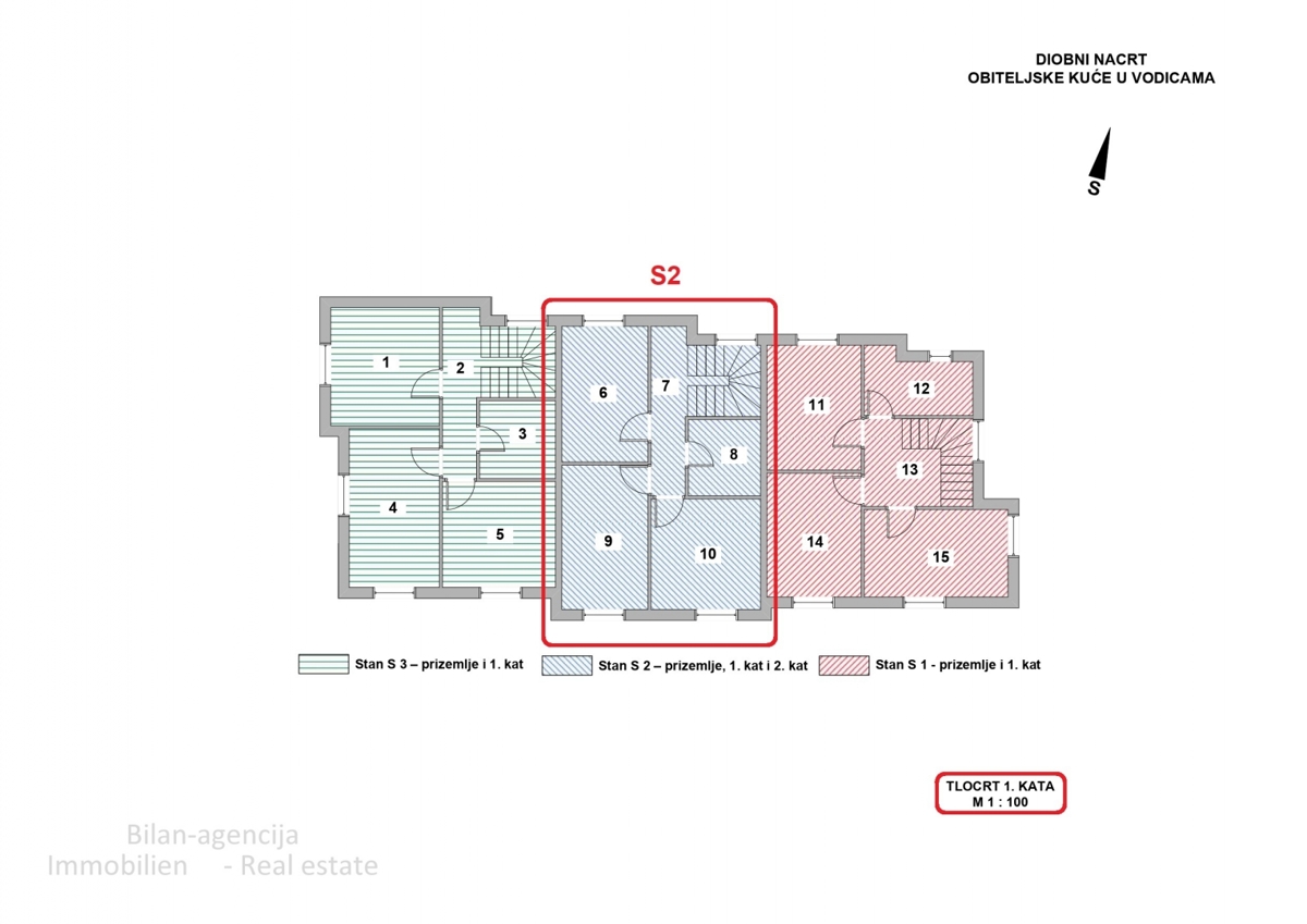 Stanovanje s strešno teraso, le 220 m od plaže, Vodice