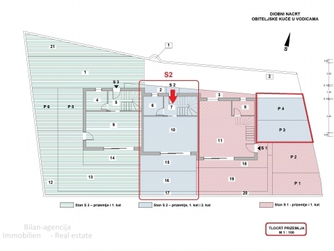 Stanovanje s strešno teraso, le 220 m od plaže, Vodice