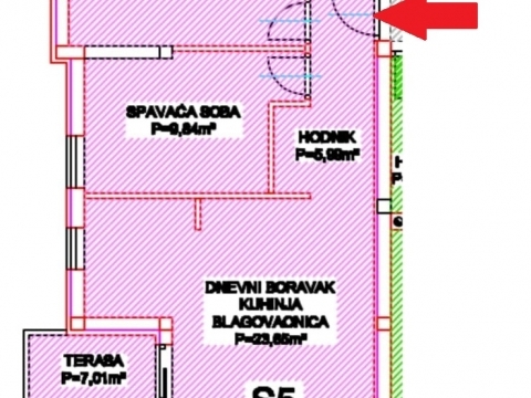 Vodice, novi stan, 1. kat, super lokacija, center, 249.000 €