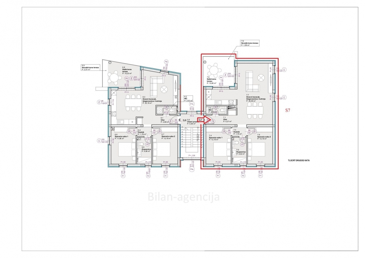 Apartma/Stanovanje Vodice, 98,65m2, 309000€