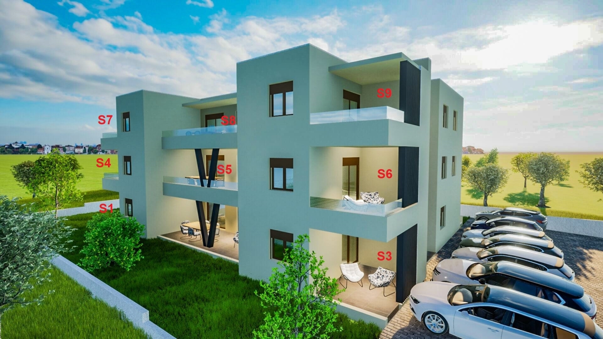 Apartma, Vodice, novo, 2. nadstropje, pogled na morje, 264.300 €