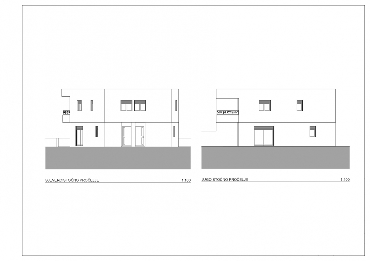 Dvojček hiše, novogradnja z bazenom in vrtom