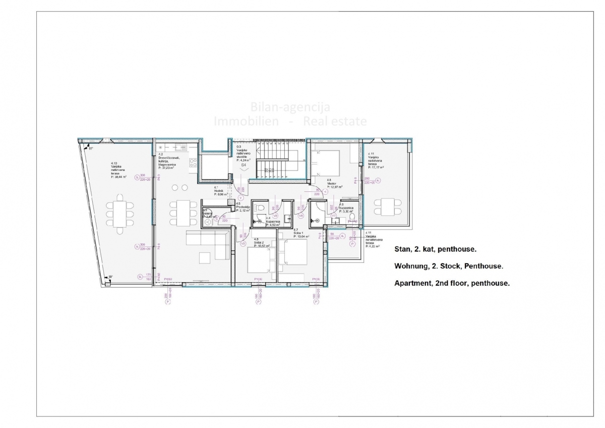 Apartma/Stanovanje Vodice, 131m2