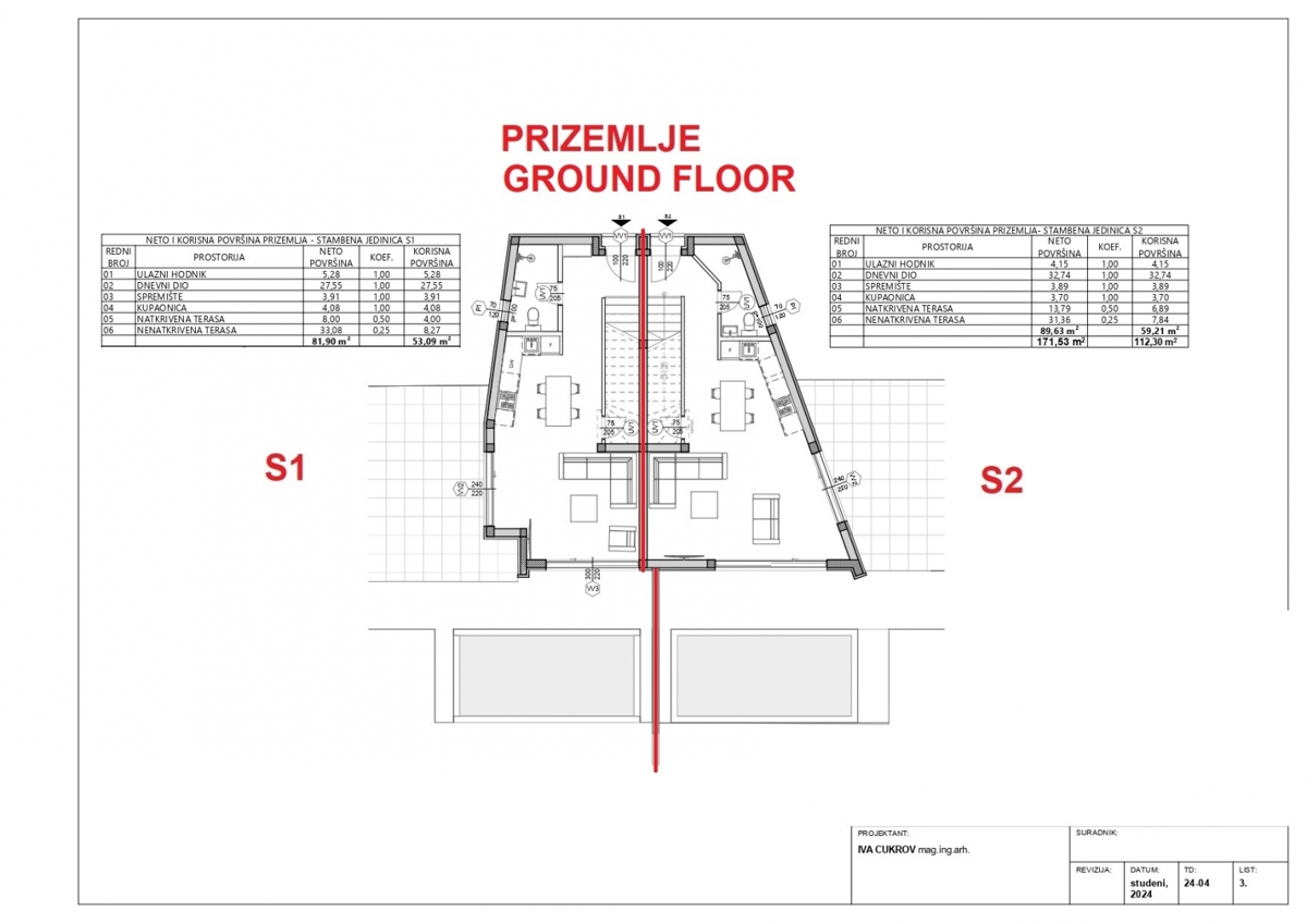 Dvojček hiše, bazen, novogradnja, Vodice