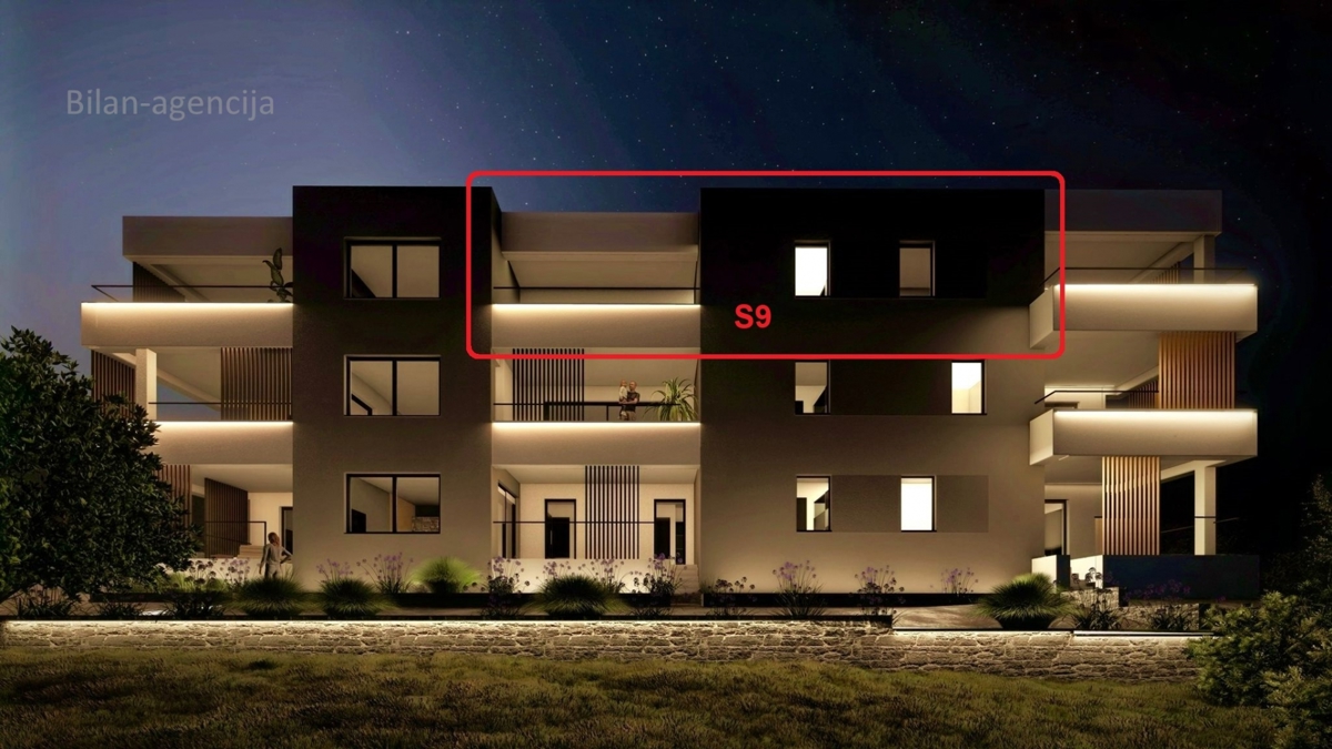 Vodica, stanovanje, 2. nadstropje, pogled na morje, dvigalo